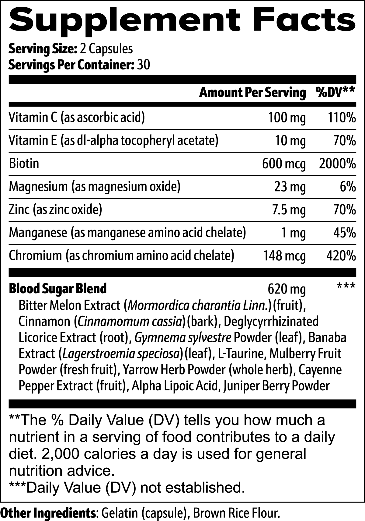 Natural Blood Sugar Support